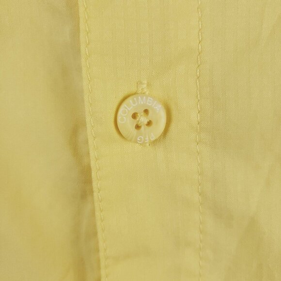 Columbia PFG Omni-Shade Shirt Men XL Yellow Vented Fishing Button-Down - Picture 5 of 14